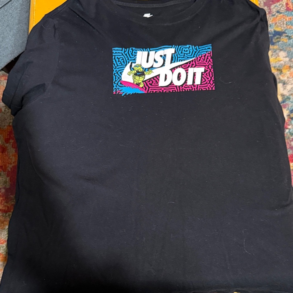 Nike Black Tee with Vibrant Graphic